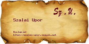 Szalai Upor névjegykártya